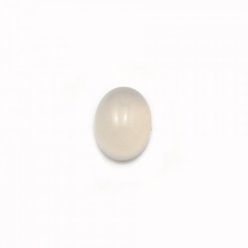 Cabochon of grey agate, in oval shape, 7 * 9mm x 6pcs