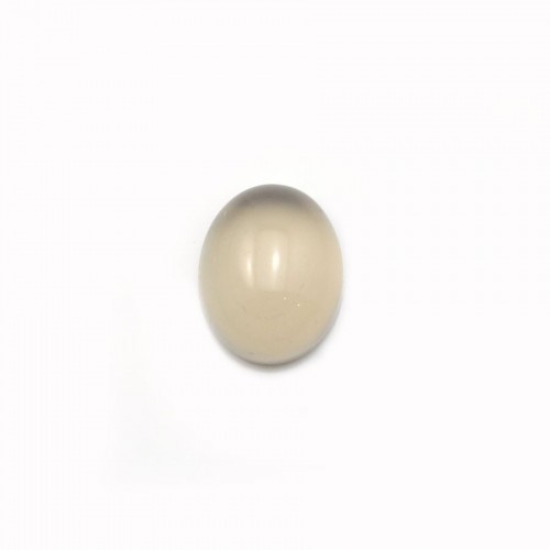 Agata grigia cabochon, forma ovale, 8x10 mm x 4 pezzi