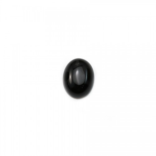 Cabochon di agata nera, ovale 7x9 mm x 2 pezzi