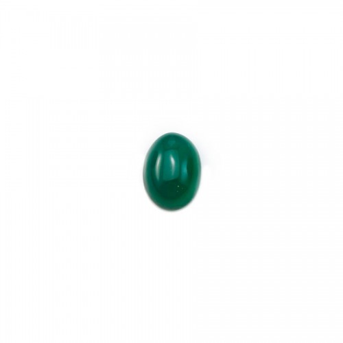 Agata ovale verde cabochon 5x7 mm x 4 pezzi