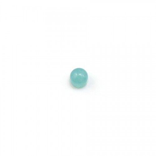 Amazzonite blu cabochon, forma rotonda, 3mm x 5pz
