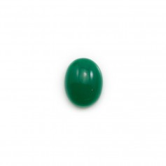 Green aventurine cabochon, in oval shaped, 7x9mm x 1pc