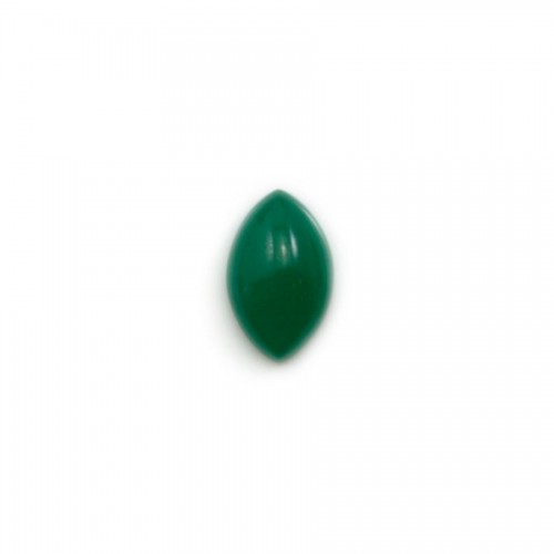 Cabujón de aventurina verde, calidad A+, forma ovalada puntiaguda, 6x10mm x 1pc