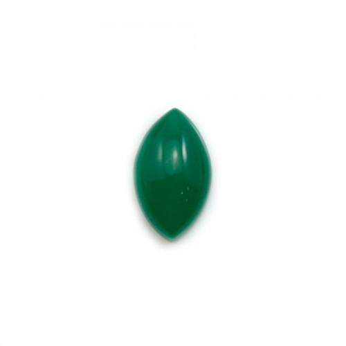 Cabochon d'aventurine verte, qualité A+, de forme ovale pointu, 7x12mm x 1pc
