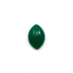 Cabujón de aventurina verde, calidad A+, forma ovalada puntiaguda, 8x12mm x 1pc