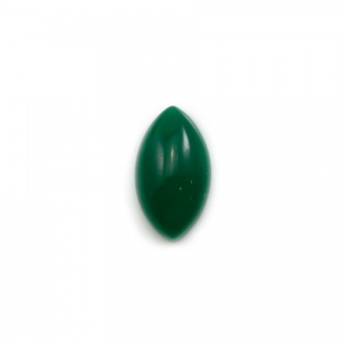 Cabochão aventurino verde, qualidade A+, forma oval pontiaguda, 8x14mm x 1pc