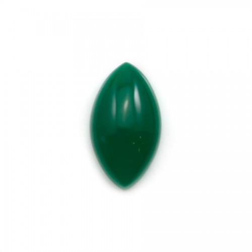 Cabochon d'aventurine verte, qualité A+, de forme ovale pointue, 9x16mm x 1pc