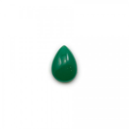 Cabochon di avventurina verde, qualità A+, forma a goccia, 7x10 mm x 1 pz