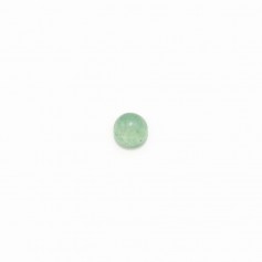 Green aventurine cabochon, in round shape, 3mm x 4pcs