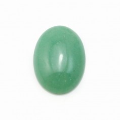 Cabochon ovale verde avanturina 13x18mm x 1pc