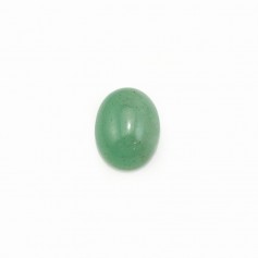 Green aventurine cabochon, in oval shaped, 7 * 9mm x 4pcs