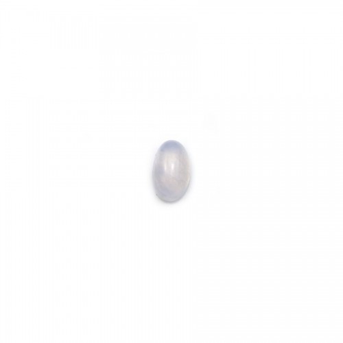 Cabochon de calcédoine bleu, de forme ovale, 3 * 5mm x 4pcs