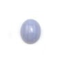 Cabochon de calcédoine bleu, de forme ovale, 10x12mm x 2pcs