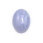 Cabochon de calcédoine bleu, de forme ovale, 12x16mm x 1pc