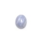 Blue chalcedony cabochon, in oval shaped, 8 * 10mm x 2pcs