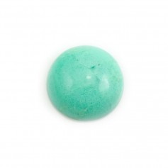Cabochon of chrysoprase, in round shape 14mm x 1pc