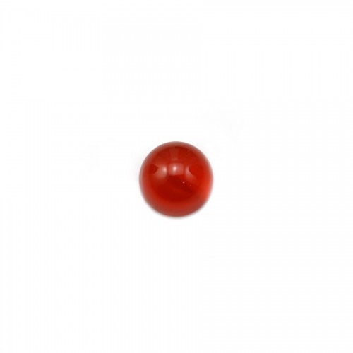 Roter Achat Cabochon rund 6mm x 5pcs