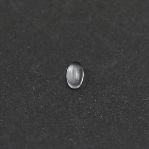 Cabochon of crystal rock, in oval shaped, 3 * 5mm x 4pcs