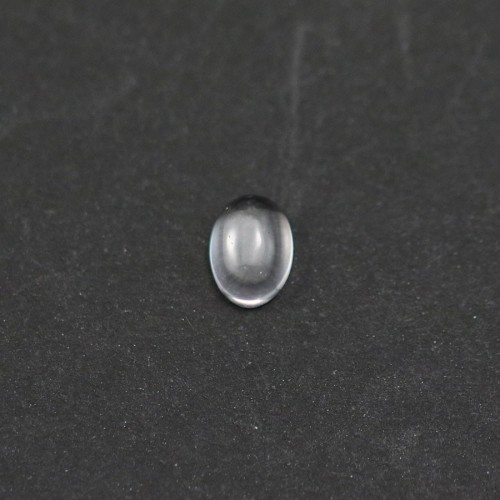 Cabujón de cristal de roca, forma ovalada, 5x7mm x 4pcs