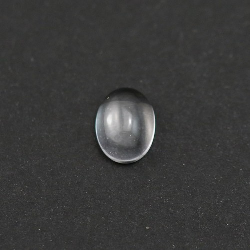 Rock crystal cabochon, oval shape, 7x9mm x 4pcs