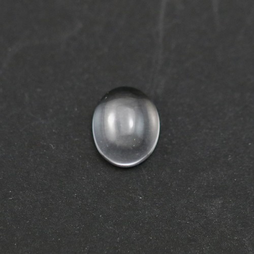 Cabochon di cristallo di rocca, forma ovale, 8x10 mm x 4 pezzi