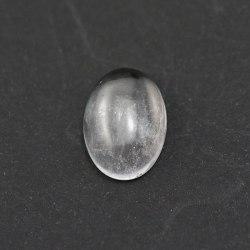 Cabochon di cristallo di rocca, forma ovale, 10x14 mm x 2 pezzi