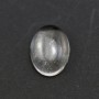 Cabochon cristal de roche oval 12x16mm x 1pc