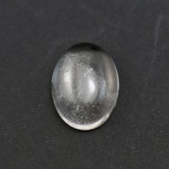 Cabochon de cristal de roche, de forme ovale, 12x16mm x 1pc