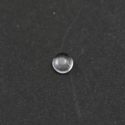 Cabujón de cristal de roca, forma redonda, 4mm x 4pcs