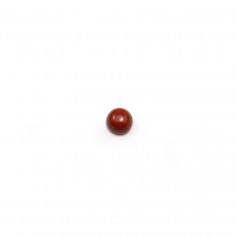 Cabochon jaspe vermelho, forma redonda, 3mm x 4pcs