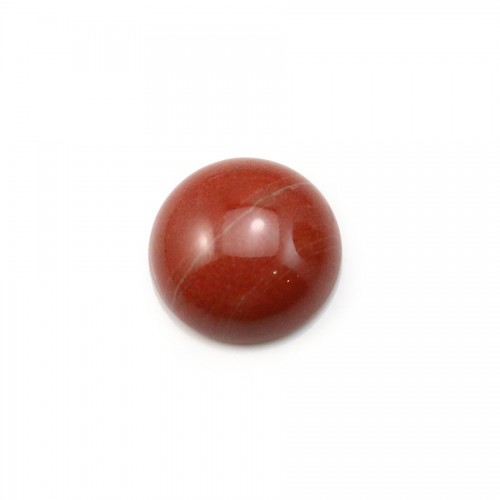 Red jasper cabochon, in round shape, 12mm x 2pcs
