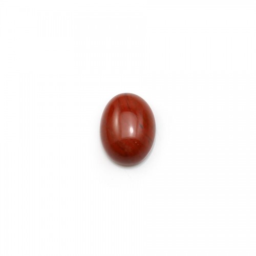 Cabujón de jaspe rojo, forma ovalada, 6 * 8mm x 4pcs