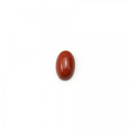 Cabochon de jaspe rouge, de forme ovale, 4 * 6mm x 4pcs