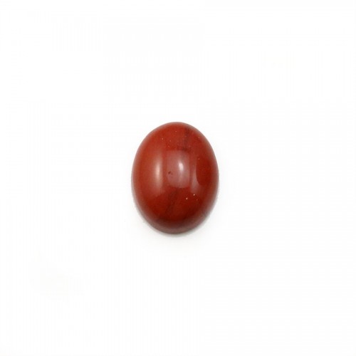 Cabochon on red jasper, in oval shaped, 7 * 9mm x 4 pcs