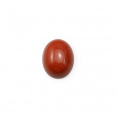 Cabujón de jaspe rojo, forma ovalada, 8 * 10mm x 4pcs