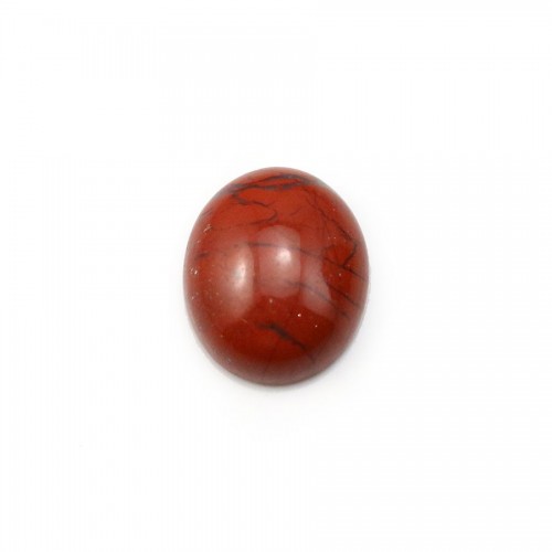 Cabochon jaspe vermelho, forma oval, 10 * 12mm x 4pcs