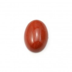 Cabujón de jaspe rojo, forma oval, 10 * 14mm x 2pcs