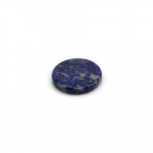 Black agate cabochon, in round and flat shape, 16mm x 2pcs