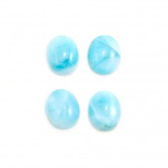 Larimar cabochon, in oval shape, 8.5x10.5mm x 1pc