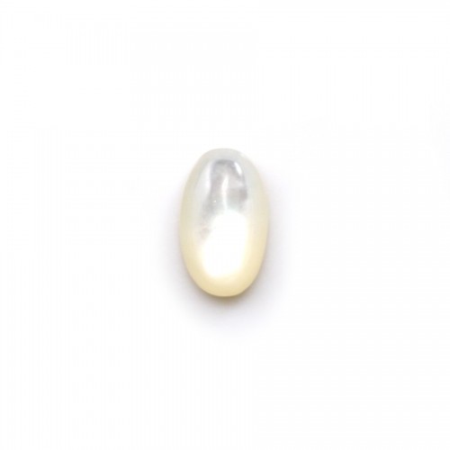 Cabochon ovale 6*9 mm Nacre Blanc x1pc