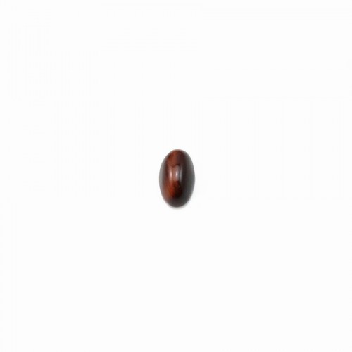 Cabujón de ojo de buey rojo, forma ovalada, 3 * 5mm x 4pcs