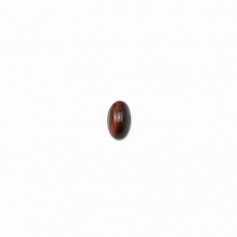 Cabujón de ojo de buey rojo, forma ovalada, 3 * 5mm x 4pcs