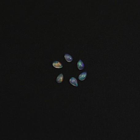 Cabochon opale ethiopian goutte 3x5mm x 1pc