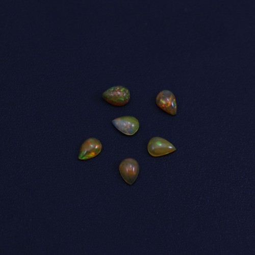 Opale etiope cabochon, goccia 5x7mm x 1pc