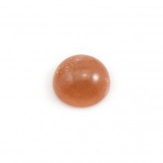 Cabochon of sunstone, in roud shape, 12mm x 1pc