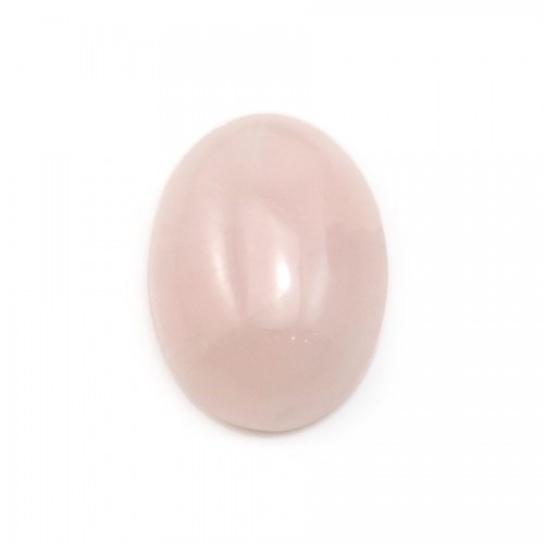 Quarzo rosa cabochon, forma ovale, 13x18 mm x 2 pz