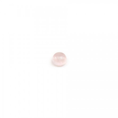 Cabochon di quarzo rosa rotondo 3 mm x 4 pezzi