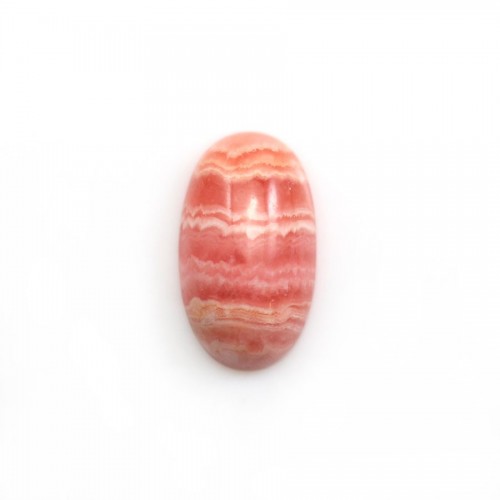 Cabochon di rodocrosite rosa, forma ovale, dimensioni 9x15mm x 1pc