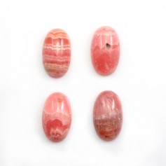 Pink rhodochrosite cabochon, in oval shape, in size of 9x15mm x 1pc