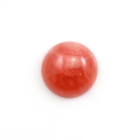 Pink rhodochrosite cabochon, in round shape, in size of 12mm x 1pc